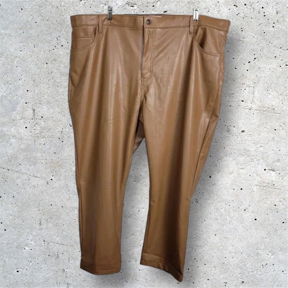 Abercrombie & Fitch 34 18 R Curve Love 90s Straight Ultra High Rise Faux Leather